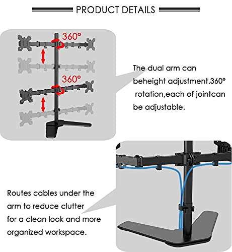 Monitor LED Stand (1x4) – Height Adjustable Free-Standing LED Desk Mount with Leg-Type Base, Tilt, Swivel & Rotate Arms for 14"-32" (35.56 - 81.28)cm Monitors Monitor LED Stand (1x4) – Height Adjustable Free-Standing LED Desk Mount with Leg-Type Base, Tilt, Swivel & Rotate Arms for 14"-32" (35.56 - 81.28)cm Monitors