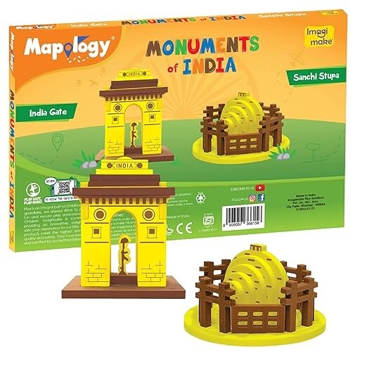Monuments Pack of 2 Sanchi Stupa & India