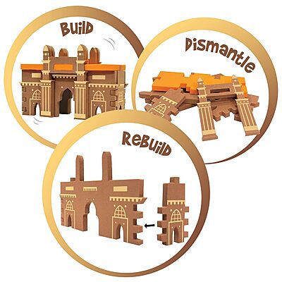 Monuments Pack of 2 Taj Mahal & Golden..