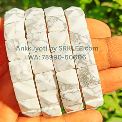 Moon Howlite Pyramid Bracelet Moon Howlite Pyramid Bracelet