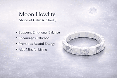 Moon Howlite Pyramid Bracelet