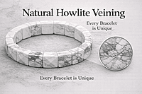 Moon Howlite Pyramid Bracelet