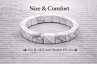 Moon Howlite Pyramid Bracelet