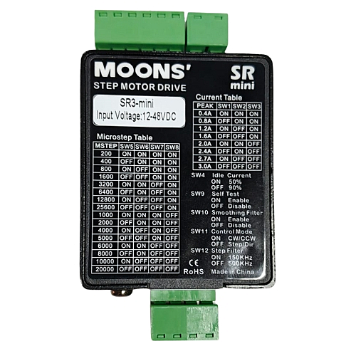 MOONS' SR3Mini Stepper Drive – compact, efficient drive for precise industrial motion control.