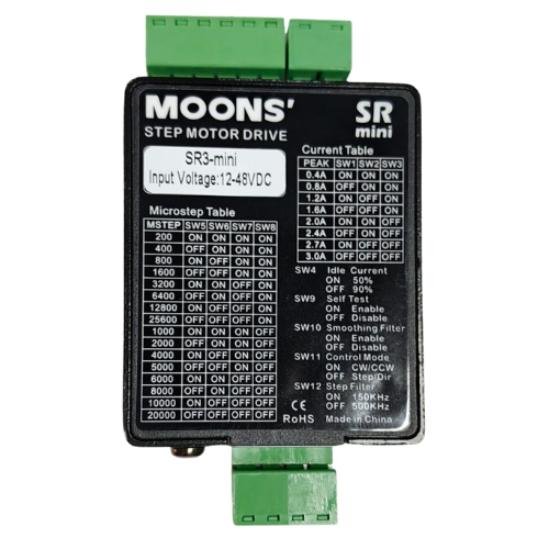 MOONS' SR3Mini Stepper Drive – compact, efficient drive for precise industrial motion control.