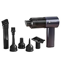 Portronics Mopcop Pro Rechargeable Handheld Vacuum Cleaner for Home & Car, Brushless DC (Black)