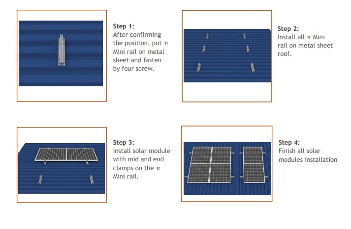 Aluminium Micro Rail Channel for Solar Panel Rooftop Mounting