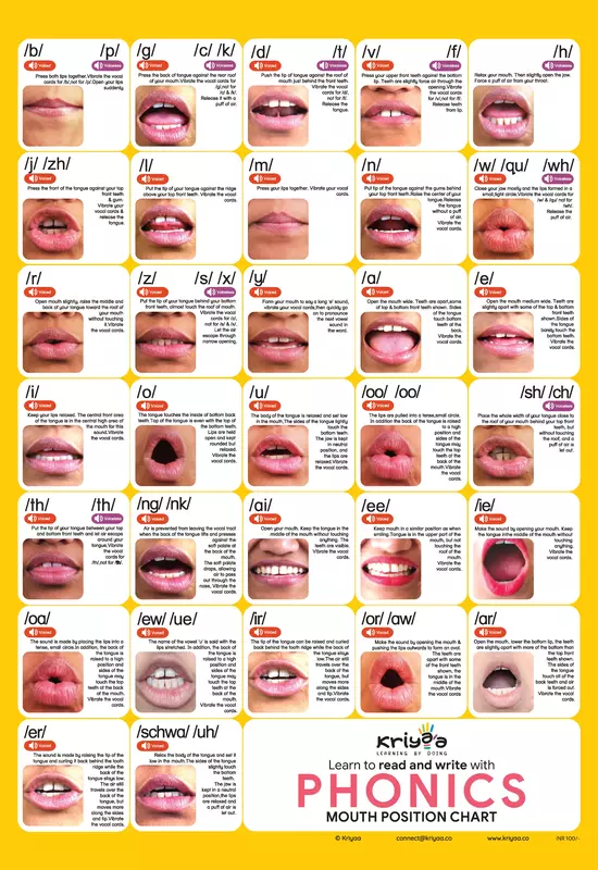Phonics Mouth Positions Poster