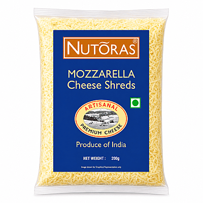 Nutoras Mozzarella Cheese Shreds 200G