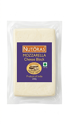 Nutoras Mozzarella Cheese Block 200G Nutoras Mozzarella Cheese Block 200G