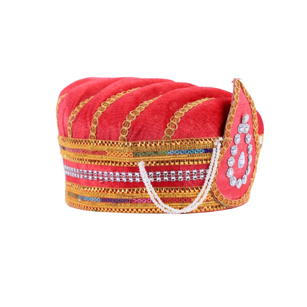 Mughal Fancy Pagdi Red Turban