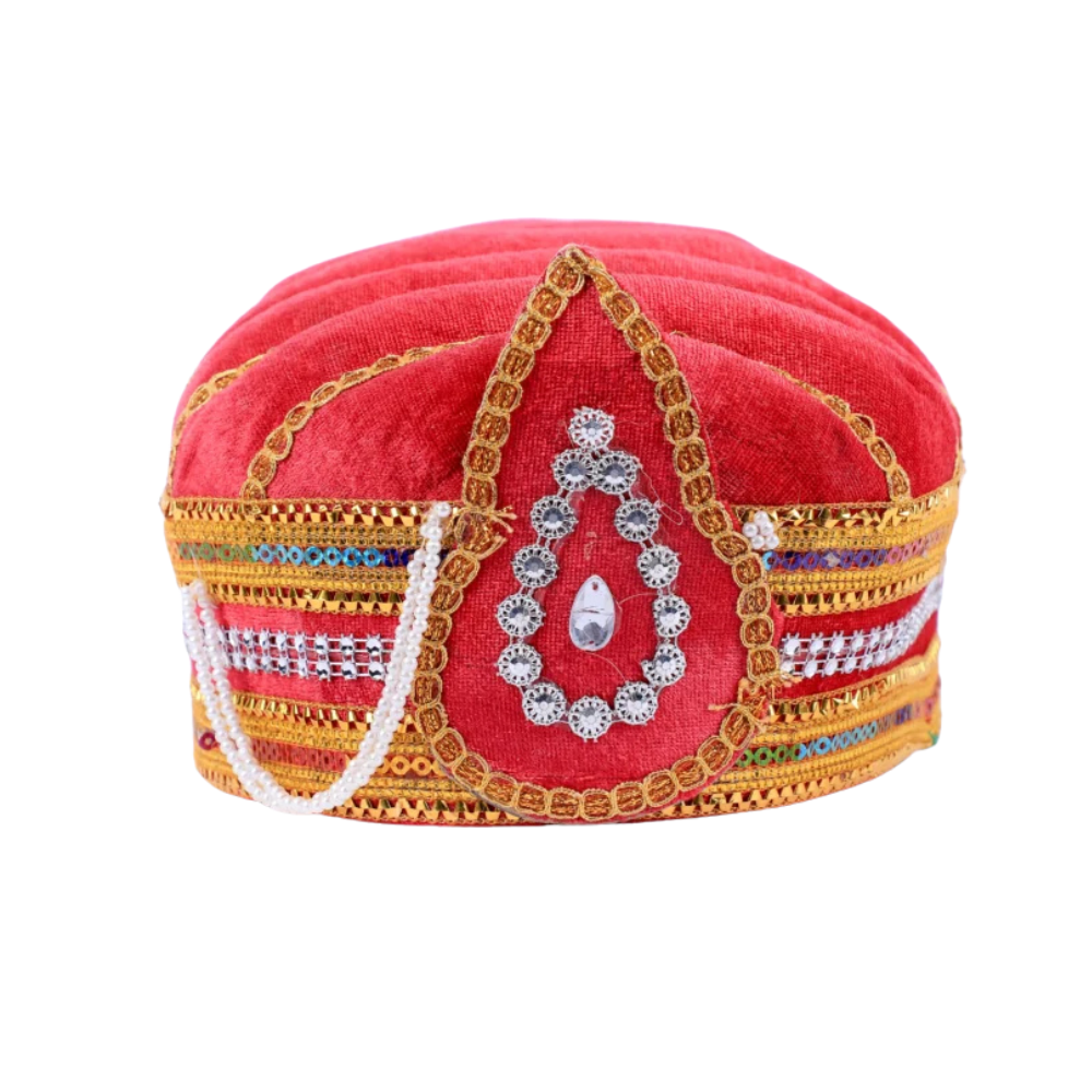 Mughal Fancy Pagdi Red Turban