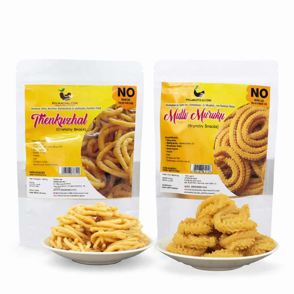 Mullu Muruku (Coconut Oil) -200g + Thenkuzhal (Pure Coconut Oil) + Kumbakonam Filter Coffee Powder (100g)