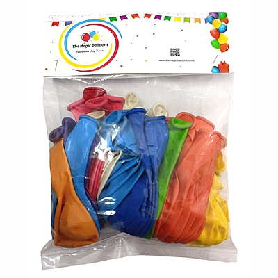 The Magic Balloons- 8" Latex Balloons - Pack of 50 - Assorted Colors Perfect for Any Occasion Holi