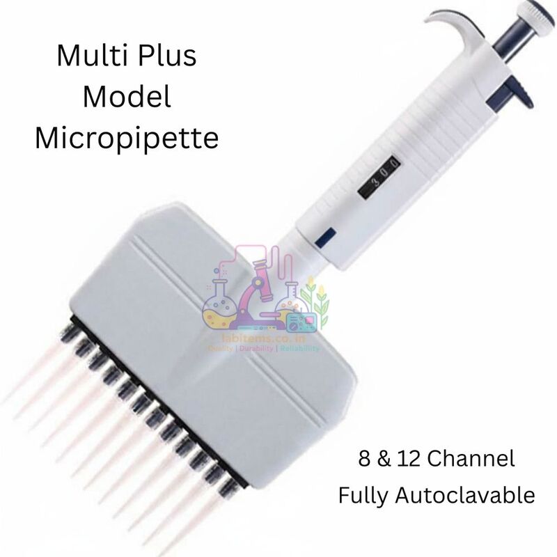 Multi Plus Model (8 & 12 Channel) Fully Autoclavable Micropipette