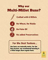 Multi Millet Mini Buns - 240 g (Pack of 6) | No Yeast | Gluten Free | Vegan