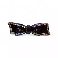 Elegant Multicolored Bow Crystal Hair Barrette Clip