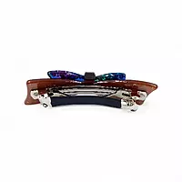 Elegant Multicolored Bow Crystal Hair Barrette Clip