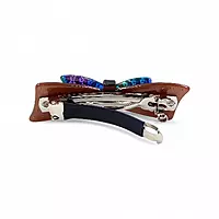 Elegant Multicolored Bow Crystal Hair Barrette Clip