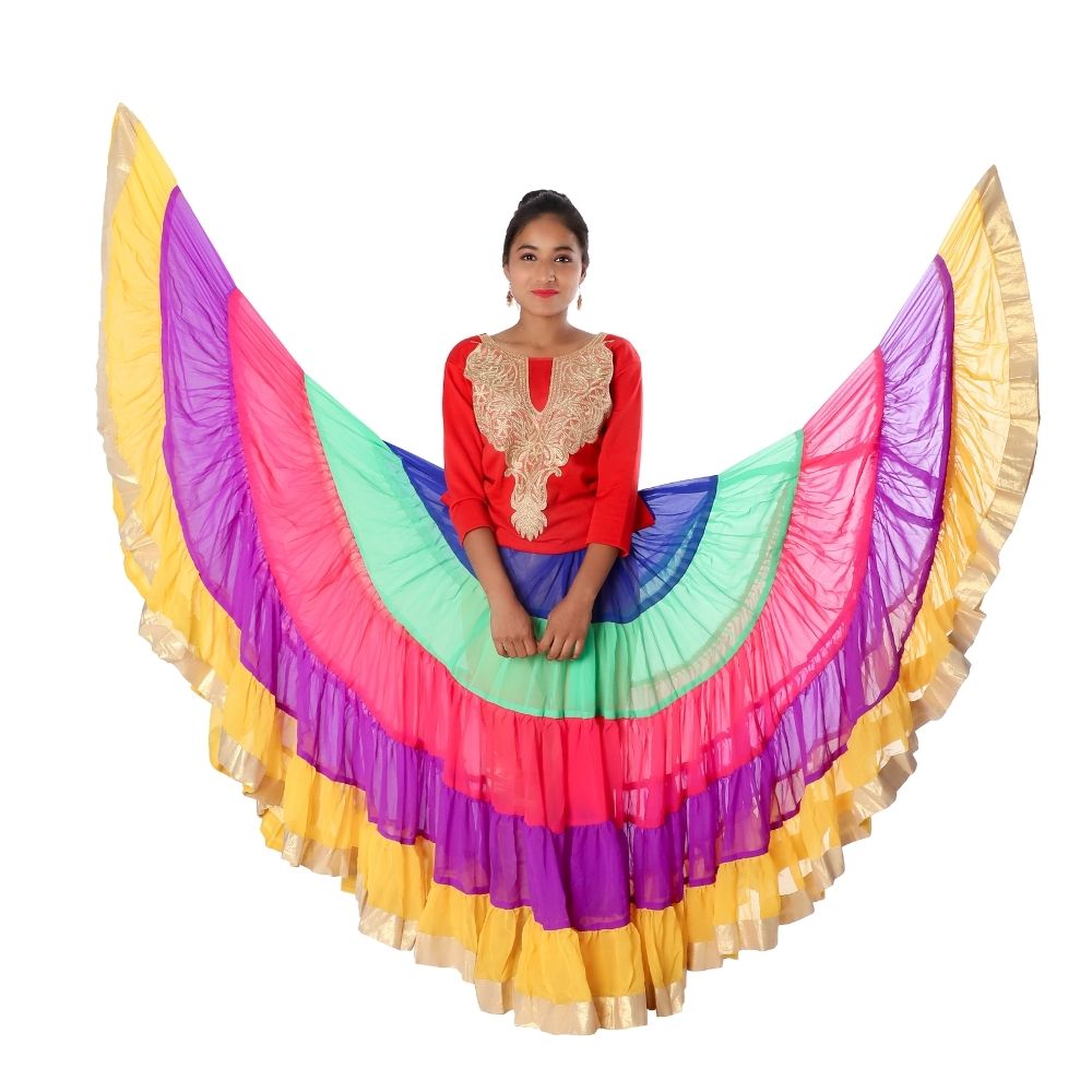 Multicolor Indo Western Fancy Dress Costume Multicolor Indo Western Fancy Dress Costume