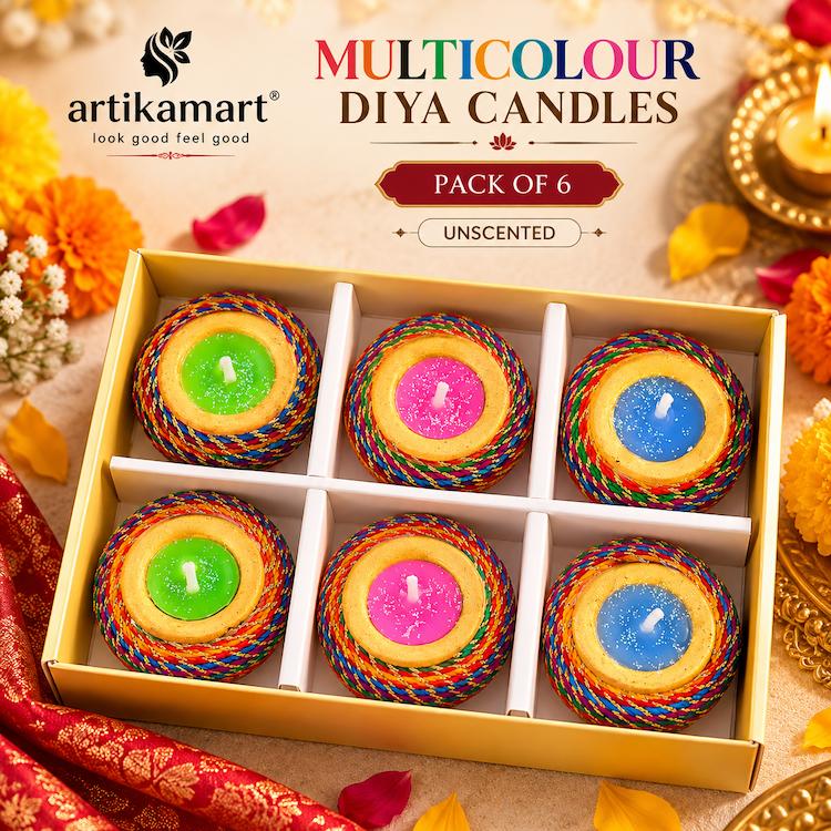 Diwali Candle - Terracota - Akshar Deep - 6pc