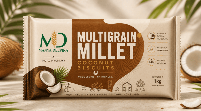 Millet Multigrain Coconut Biscuits - 1kg