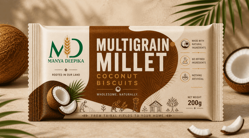 Millet Multigrain Coconut Biscuits - 200g