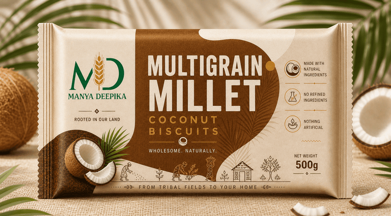 Millet Multigrain Coconut Biscuits - 500g