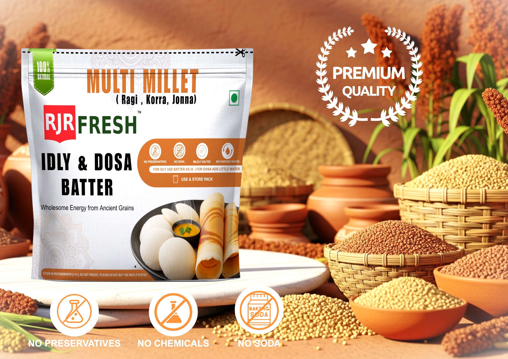 Multi Millet (చిరుధాన్యాలు) Idly & Dosa Batter