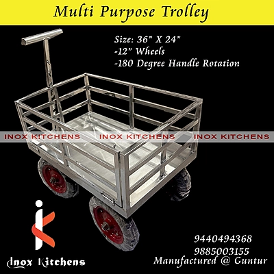 SS Water Cans Trolley