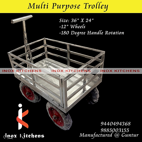 SS Water Cans Trolley