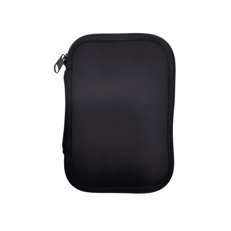 Multipurpose Zipper Protective Neoprene Pouch Compact Storage for USB, Cables, Coins, Cards (Black) Multipurpose Zipper Protective Neoprene Pouch Compact Storage for USB, Cables, Coins, Cards (Black)