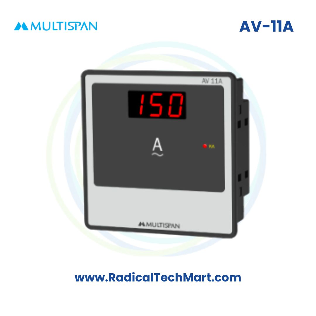 Multispan AV-A Series Digital Ampere Meter | Built-in 30A CT | LED Display | 230V AC