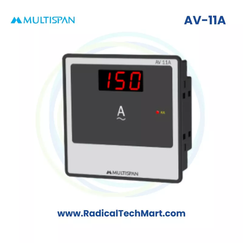 Multispan AV-A Series Digital Ampere Meter | Built-in 30A CT | LED Display | 230V AC