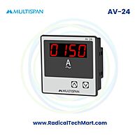 Multispan AV Series Digital Ampere Meter | Programmable CT | Single Phase | Panel Mount