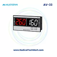 Multispan AV Series Amp + Volt Combined Meter | Dual Display | CT Programmable & 30A Direct | Panel Mount