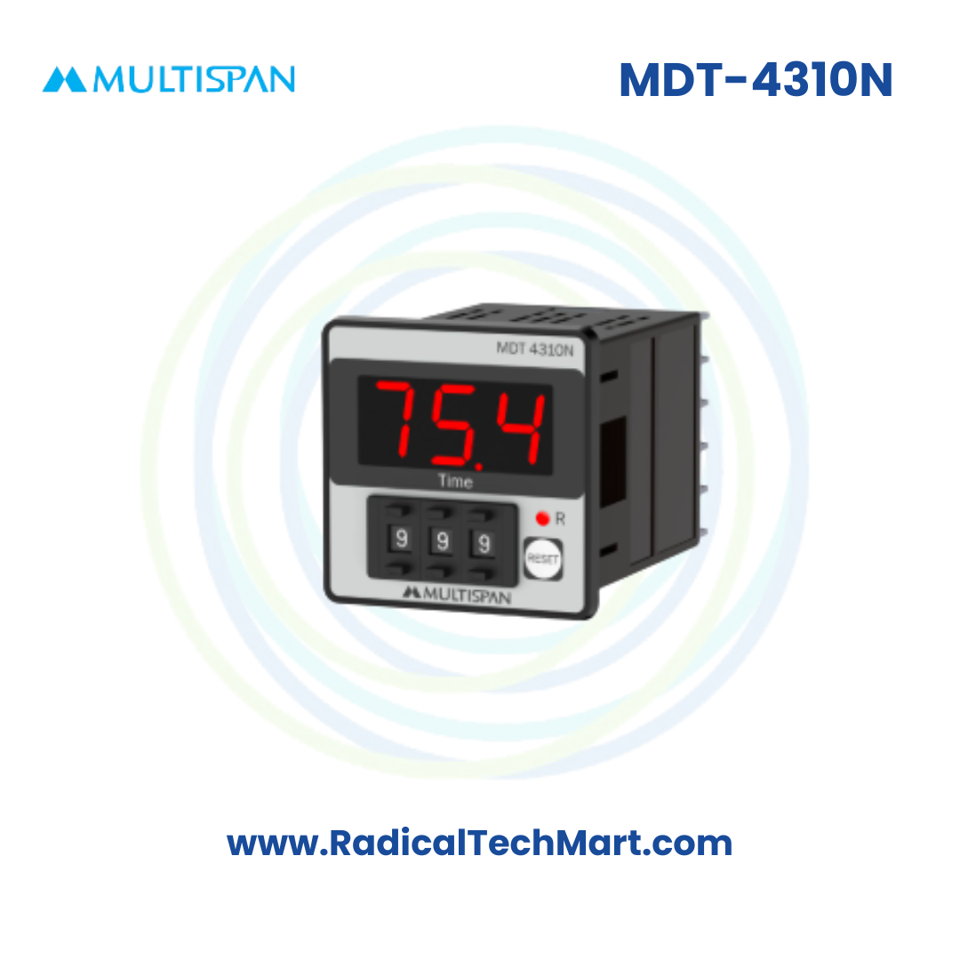 Multispan MDT-4310 Series Thumbwheel Timer | ON/OFF Delay | Proxy/Micro Switch Input | 3-Digit Display