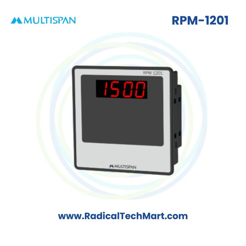 Multispan RPM Series Digital RPM Indicator | 4-Digit Display | Proximity/Micro Switch Input | 100–270V AC
