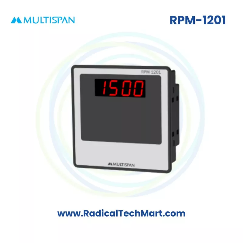 Multispan RPM Series Digital RPM Indicator | 4-Digit Display | Proximity/Micro Switch Input | 100–270V AC
