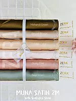 Premium Malaysian Munna Satin With Scalloped stone
