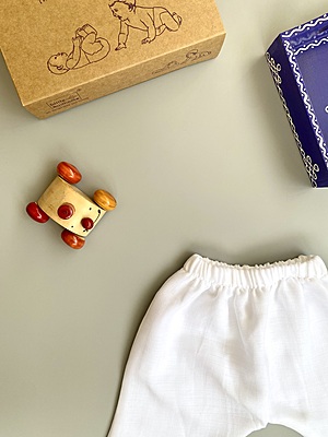 Organic Cotton Muslin Pants (Pack of 4)