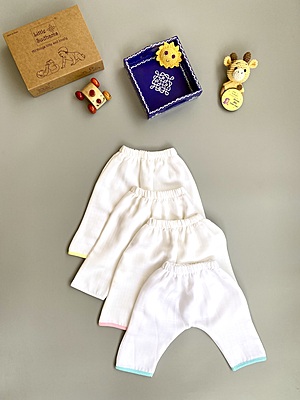 Organic Cotton Muslin Pants (Pack of 4)