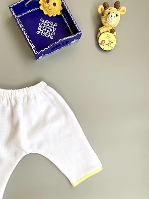 Muslin Full-Sleeve Top & Pant Set - Kimono Style