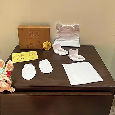 Muslin Cotton Newborn Baby Cap Set