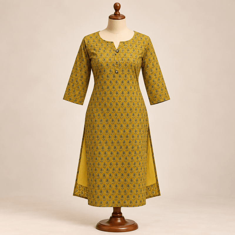 23jcmustard yellow slit top