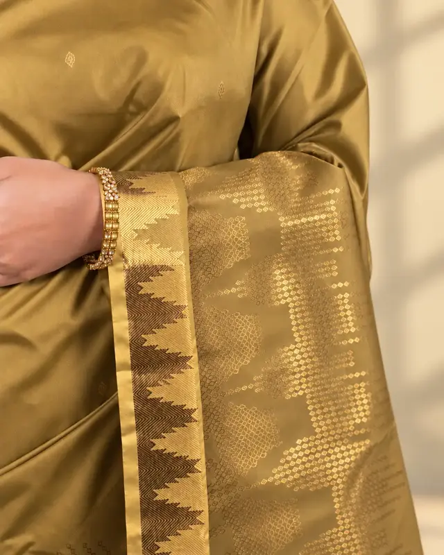 Heritage Imprints- Mustard Yellow Saree