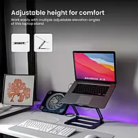 Portronics My Buddy K10 Portable Laptop Stand with Multiple Height Adjustable Angles