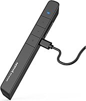 Norwii N75 Wireless 2.4G Rechargable 360 mAh Battery Red Laser Presenter Pointer Clicker with Page Up Dn Hyperlink Function for Windows iOS Not Compatible with LCD LED TV Screen (Black)