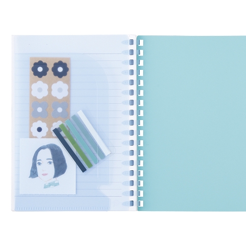 Lihit Lab Soft Ring Soffice Notebook A6 Blue N3101-8