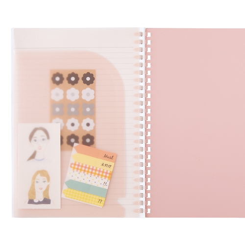Lihit Lab Soft Ring Soffice Notebook A5 Pink N3103-12
